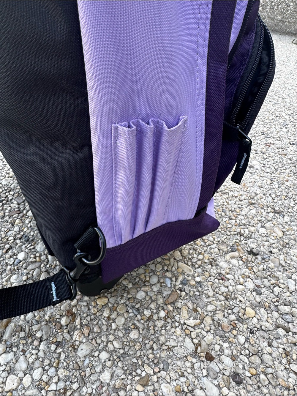 Casual Gear Purple Rolling Laptop Backpack with Dual-Tone Design - Picture 6 of 13